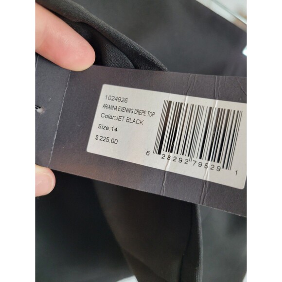 NWT Halston Arianna Evening Crepe Top Size 14 - Picture 5 of 6